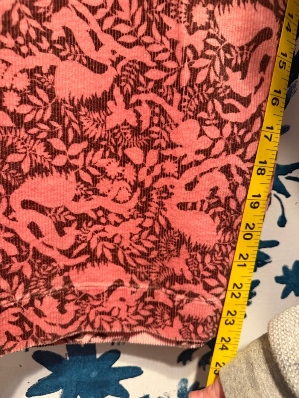 Anthropologie Maeve Pink Colette Cropped Wide Leg Corduroy Pants - Picture 6 of 6